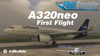 iniBuilds A320neo First Flight  The BEST New Default Aircraft EVER  Real Airbus Pilot [upl. by Sherm]