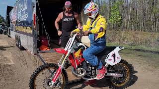 RONNIE MAC CR500 TESTING WITH SR AT PAX TRACK DAYTONA BIKE WEEK [upl. by Lisetta]