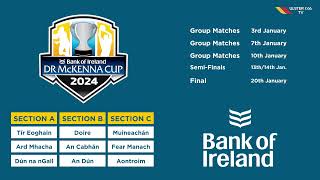 LIVE 2024 Bank of Ireland Dr McKenna Cup Draw 🏆 [upl. by Eeleak]