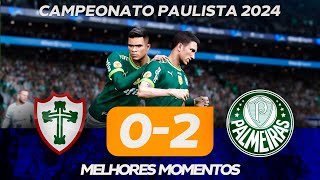 PALMEIRAS VENCE A PORTUGUESA COM GOL DE FLACO  JOGO DE HOJE  ASSISTA AGORA NO PES 2021 AO VIVO [upl. by Sidoma433]