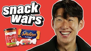 Spurs Star Son HeungMin Rates British And Korean Food  Snack Wars [upl. by Aihsoj]