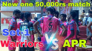 Set1 Warriors vs APR  Alex🔥 Dinesh🔥 Thiru￼🔥  50000rs Pondicherry match 🔥 [upl. by Atsuj]