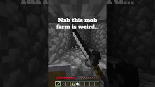 This mob farm is weird minecraft crazy gaming shorts omg [upl. by Annairdna]