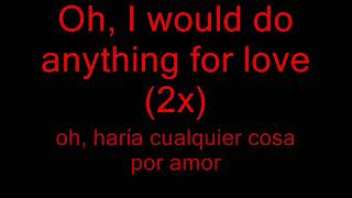 Meat Loaf  ID do anything for love English Español [upl. by Nednyl134]