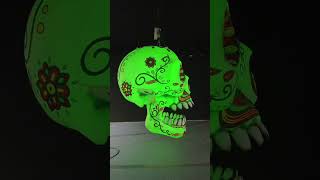 Hanging Inflatables Skull with LED For Halloween Nightclub Decoration [upl. by Annayt317]