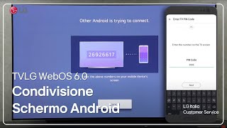 TV LG  Condivisione schermo Smartphone Android con Smart TV WebOS 60 [upl. by Yrtneg]