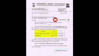 PhD Course work Exam Fee  April 2024 Payment intimation  MS University [upl. by Hamilton]