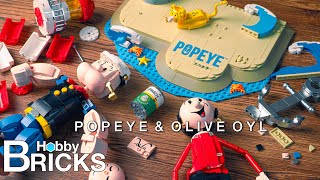 Popeye and Olive Oyl  Speed Build  Pantasy Bricks [upl. by Constance]