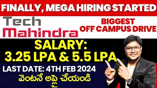 Tech Mahindra Off Campus Drive 2024  Work from Home Pan India  TechM Bulk Hiring  VtheTechee [upl. by Kimmel]