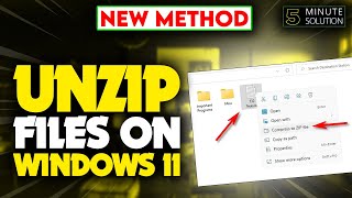 How to unzip files on Windows 11 2024 [upl. by Repmek]