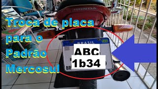 MUDANÇA DE PLACA PARA O PADRÃO MERCOSUL DETRAN PE [upl. by Seabrook]