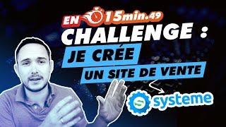 CHALLENGE  CRÉER UN SITE DE VENTE Systemio 15 MINUTES [upl. by Appel993]