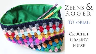 Tutorial How to Crochet a Granny Purse [upl. by Katey578]