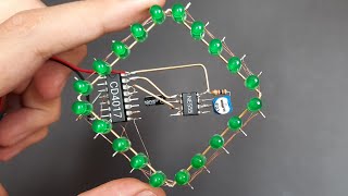 New LED Chaser Light Circuit 2022 Using 4017 and 555 IC [upl. by Staal]