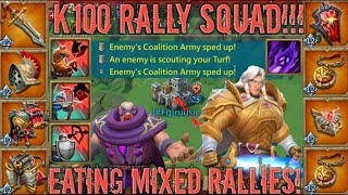 lords mobile MYTHIC RALLY TRAP VS SQ1 BK0 RALLY SQUAD 25M BLACKWING BAMBOOZLE BACK TO BACK 🔥 🔥 [upl. by Goldshell]