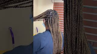 Knotless braids 🤎 knotlessbraids braids braidstyles braidedhairstyles d [upl. by Drofnas]