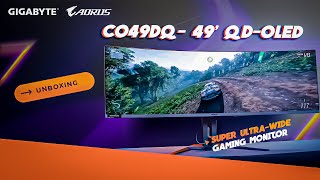 Unboxing CO49DQ  The Super Ultra Wide Gaming Monitor  AORUS INDIA [upl. by Notnel]