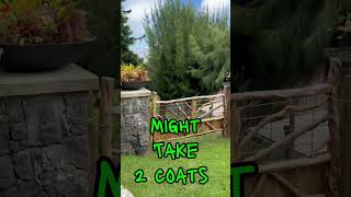 Cabot stain on old fence shortvideo shorts construction [upl. by Vevay]