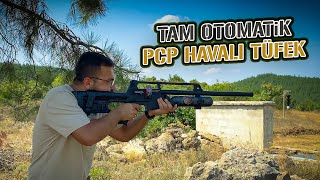 HATSAN BLİTZ Full Otomatik Pcp Havalı Tüfek 635mm İnceleme ve Atış 25cal  Full Auto Airgun [upl. by Ruhtua485]