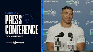 Zach Charbonnet quotThat Was A Great Feelingquot  Postgame Press Conference  Week 1 [upl. by Lonnie]