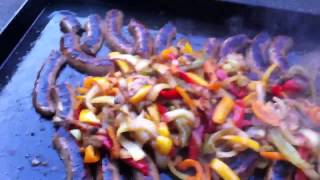 Blackstone Griddle Sausage Peppers amp Onions [upl. by Emoreg]