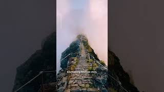 Famous PR 1 trail in Madeira Portugal 🇵🇹 Most challenging hike with jawdropping views 🌄✨ hiking [upl. by Farlay]