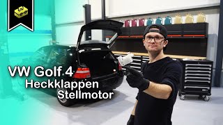 VW Golf 4 Heckklappen Stellmotor wechseln  Change VW golf 4 tailgate servomotor  VitjaWolf [upl. by Harman]