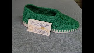 Crosetam espadrile verzi cu model [upl. by Alexei]