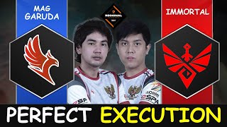 PERFECT EXECUTION  MAG Garuda vs the immortal Group Stage RES SEA 2 Dota 2 [upl. by Areemas]