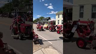 Farmall tractor getting a tow 🚜 The Lanesville Heritage Weekend Festival shorts [upl. by Sitnalta]