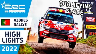 ERC Rally Highlights  Qualifying Stage  ERC Azores Rallye 2022 [upl. by Rekoob]