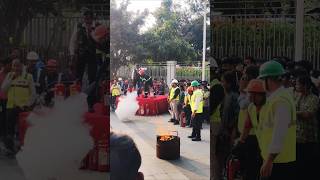 Fire drill with extinguisher 🧯DLF fire office hyderabad cognizant viralvideo ytshorts drill [upl. by Phillane]