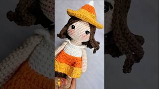 Cindy The Candy Corn Girl Amigurumi Crochet Doll amigurumi crochetpatterns crochethandmade diy [upl. by Enelehcim]