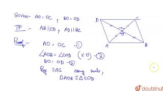 Prove that If the diagonals of a quadrilateral bisect each other then it is a parallelogram [upl. by Ainitsirk]