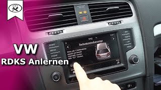 VW Golf 7 Reifendruckkontrollsystem zurücksetzen  RDKS reset  VitjaWolf  Tutorial  HD [upl. by Plusch]