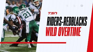 Redblacks Roughriders finish in a tie after wild overtime [upl. by Eibob184]