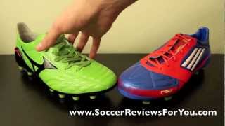 Mizuno Morelia Neo VS Adidas F50 adizero miCoach  Comparison [upl. by Cocke445]