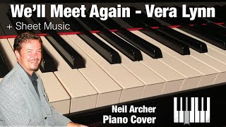 We’ll Meet Again  Dame Vera Lynn  Piano Cover  Sheet Music [upl. by Halonna]