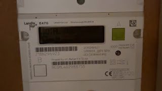 Landis GYR E470 electric meter reading [upl. by Assehc]