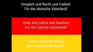 Lied der Deutschen Deutschlandlied  National anthem of Germany Hymne national de lAllemagne [upl. by Doowyah]