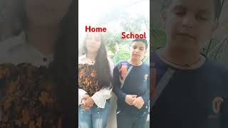 Home V S School ytshorts comedy youtubeshorts [upl. by Dnomde]