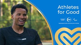 Andre De Grasse Im getting hyped up  Athletes for Good [upl. by Emmit]