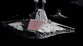 Republic Venator Class Star Destroyer Fleet Exiting Hyperspace  Short Animation [upl. by Sprung]