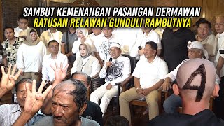 SAMBUT KEMENANGAN PASANGAN DERMAWAN  RATUSAN RELAWAN GUNDULI RAMBUTNYA [upl. by Grier626]