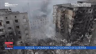 Russia  Ucraina il nono giorno di guerra  La vita in diretta 04032022 [upl. by Garibull565]