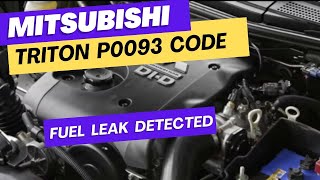 Mitsubishi Triton P0093 fuel leak detected [upl. by Atineb]