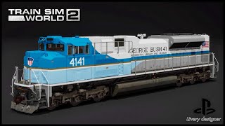 SD70ACe TSW2 PS4 How to build up George Bush 4141 on livery designer Time Lapse [upl. by Mclaurin]