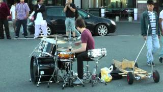 Amazing Street Drummer THE BEST Baard Kolstad [upl. by Aennyl]