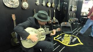 NAMM 2014 Catfish Keith quotHawaiian Cowboyquot [upl. by Akinnor]