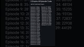 Xempire all episode codes from 1 to 39 [upl. by Drye]